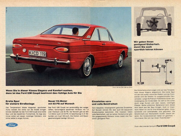 Publicidad Ford Taunus 12 M Coupé (1962).