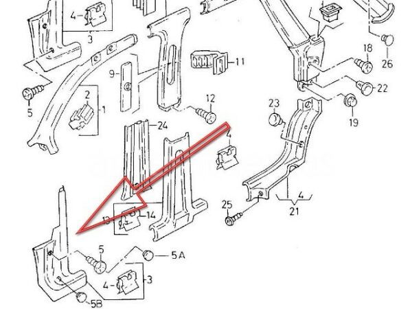 Revestimiento interior para Seat Ibiza 6K