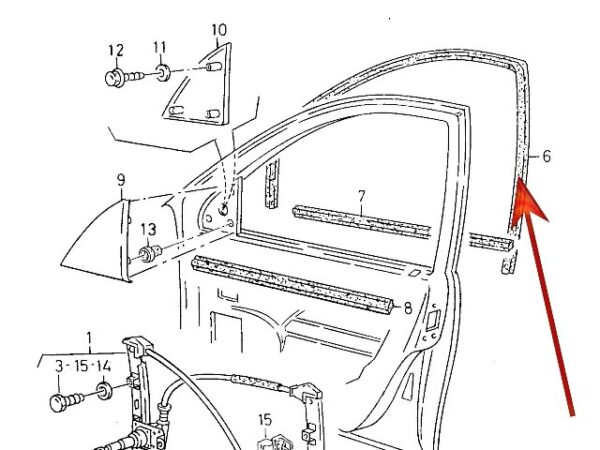 Guía de ventanilla para Seat Ibiza 6K