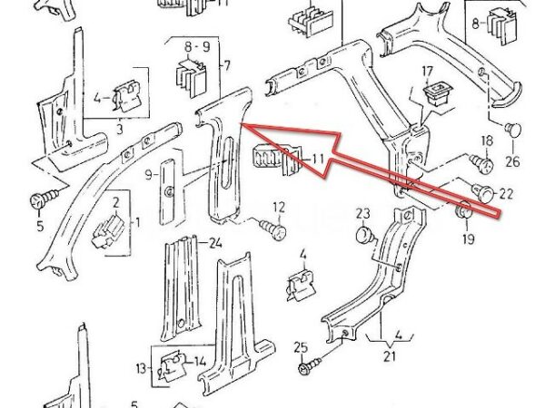 Revestimiento interior para Seat Ibiza 6K