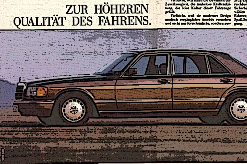 Publicidad Mercedes W126.