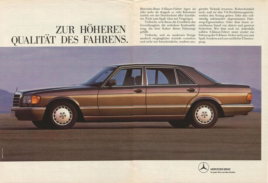 Publicidad Mercedes W126.