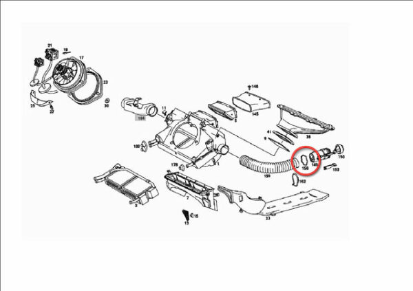 anillo ondulado ventilación mercedes clásicos