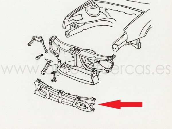 Soporte de paragolpes delantero