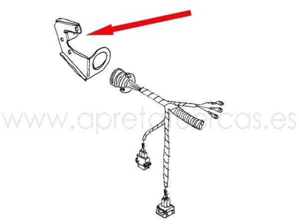 Soporte cableado motor